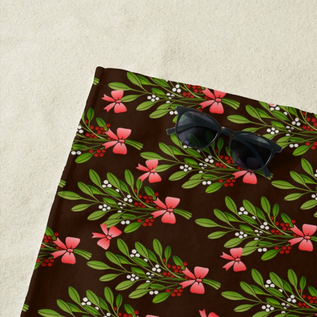 Toalla de playa - Hollies de Navidad (In situ)