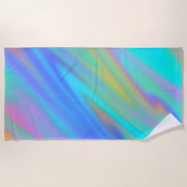 Toalla De Playa Holograma lujoso de lujo azul violeta