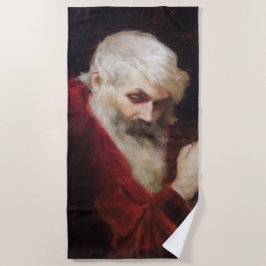 Toalla De Playa Hombre mayor en un abrigo rojo (Santa Claus) (Navi
