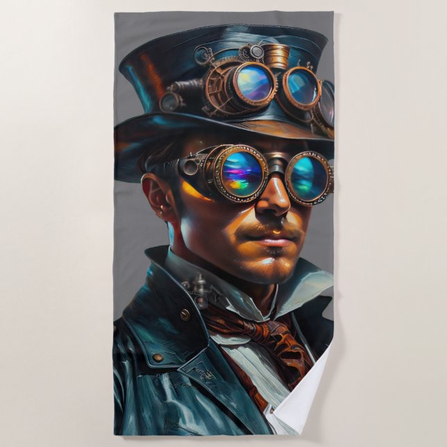 Toalla De Playa Hombre Steampunk de Guay (Anverso)