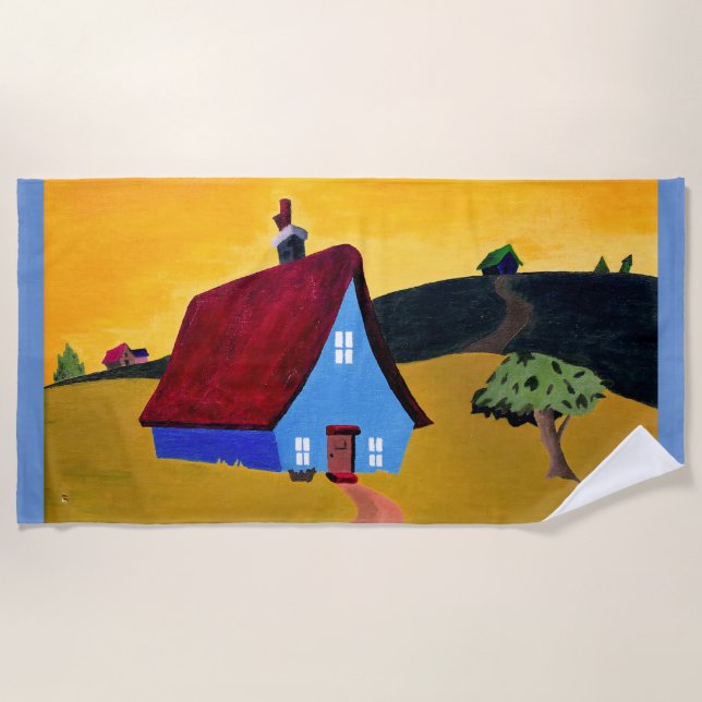Toalla de playa HOME SWEET HOME (Anverso)