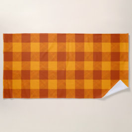 Toalla De Playa Honey Amber Buffalo Check