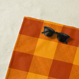 Toalla De Playa Honey Amber Buffalo Check