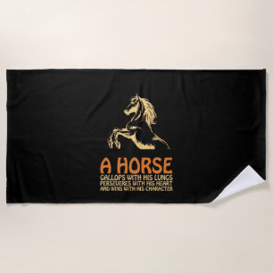 Toalla De Playa Horse Art A Horse Gallops