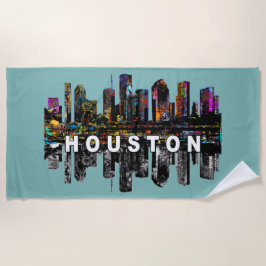 Toalla De Playa Houston, Texas cubierto de graffiti