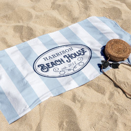 Toalla De Playa Huella de Beach House personalizada