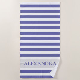 Toalla De Playa Huella de cabana muy peri personalizada