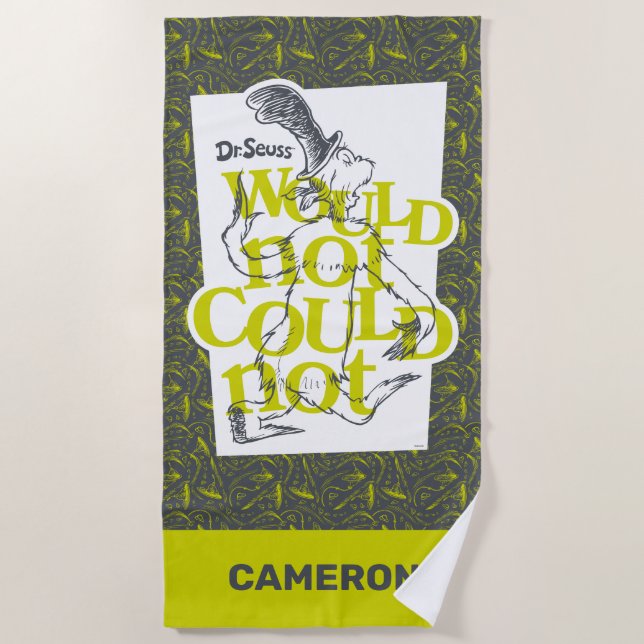 Toalla De Playa Huevos verdes y jamón | No podría (Anverso)