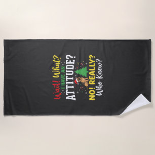 Toalla De Playa Humor Actitud Perro Navidad