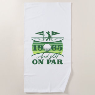 Toalla De Playa Humor de golf de 1965 a 60 años