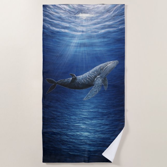 Toalla De Playa Humpback Whale Ocean Beach Towel (Anverso)