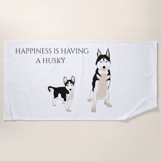 Toalla de playa Husky. (Anverso)