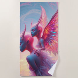 Toalla De Playa Hüterinnen des Himmels – Elara & Vireya