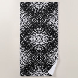 Toalla De Playa Hypnotic Abstract Black And White Modern Art