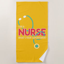 Toalla De Playa I am a Nurse