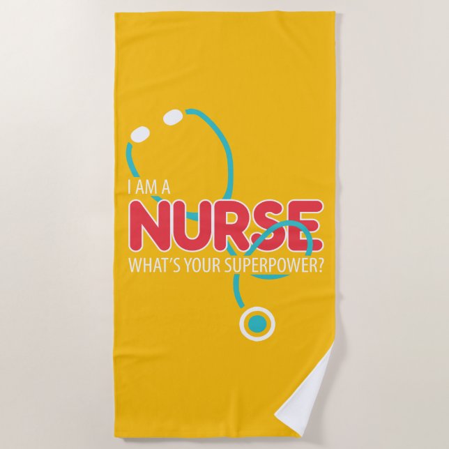 Toalla De Playa I am a Nurse (Anverso)