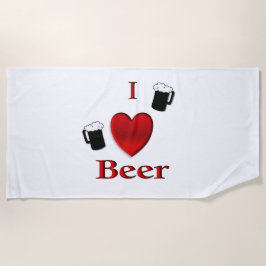 Toalla De Playa I Heart Beer Design