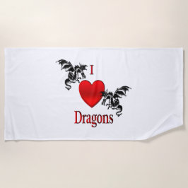 Toalla De Playa I Heart Dragons