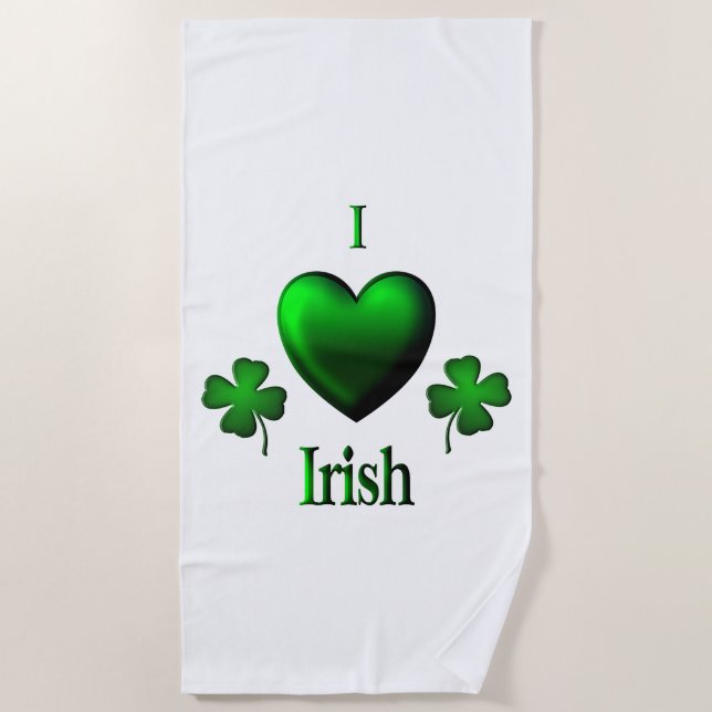 Toalla De Playa I Heart Irish (Anverso)