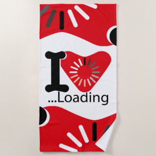 TOALLA DE PLAYA I LOADING HEART BY MASANSER PIXELAT