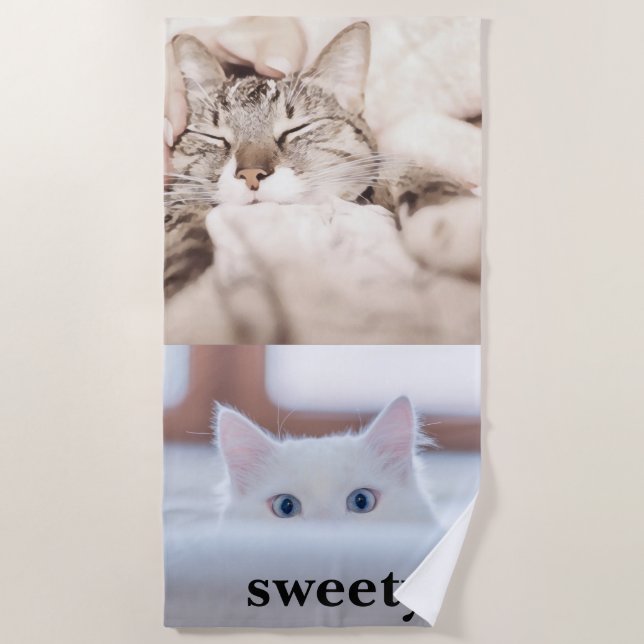 Toalla De Playa I love my sweet little cat photo (Anverso)