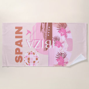 Toalla De Playa Ibiza, España, Viajes, Arte Preppy, Pastel