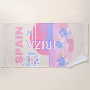 Toalla De Playa Ibiza, España, Viajes, Arte Preppy, Rosa