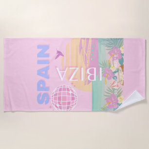 Toalla De Playa Ibiza, España, Viajes, Arte Preppy, Rosa