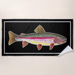Toalla De Playa Ichtiología de la pesca de trucha arco iris Guay