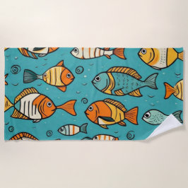 Toalla De Playa Ideas de regalo de patrones de peces