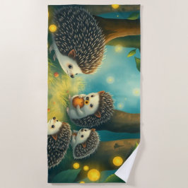 Toalla De Playa  Igelzauber im Lichterwald