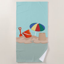 Ilustracion Bucket and Spade Beach Scene