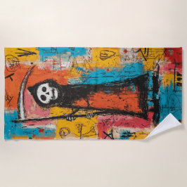 Toalla De Playa Ilustración callejera de arte pop del Segador con 