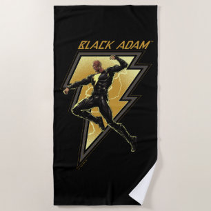 Toalla De Playa Ilustracion de caracteres Black Adam Lightning Bol