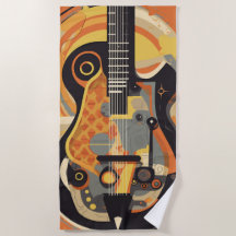 Ilustracion de guitarra retro