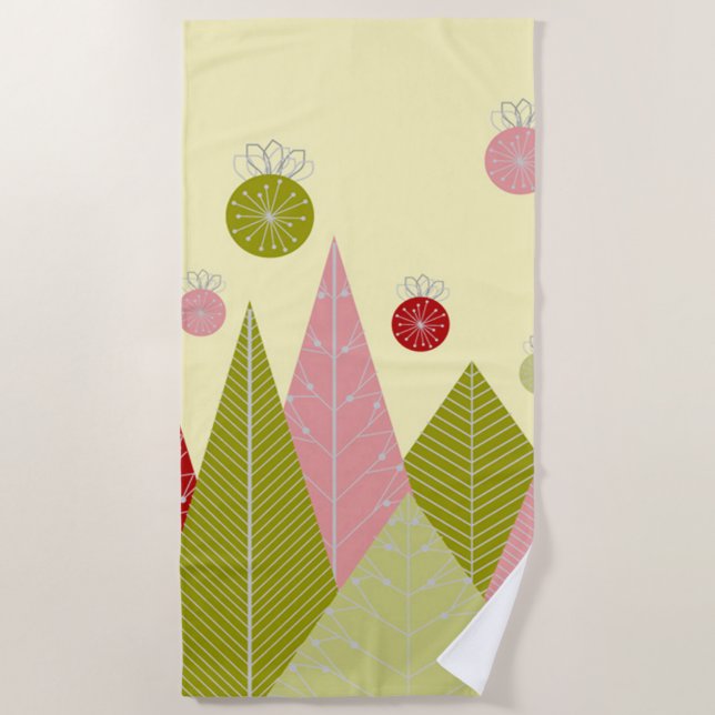 Toalla De Playa Ilustracion de Navidades festivos (Anverso)