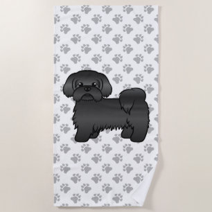 Toalla De Playa Ilustración de perro de dibujos animados lindo Shi