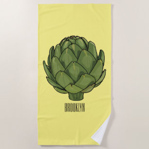 Toalla De Playa Ilustracion de personalizado Artichoke