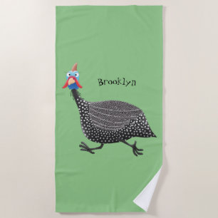 Toalla De Playa Ilustracion de personalizado de aves divertidos de
