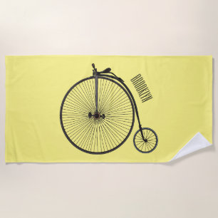 Toalla De Playa Ilustracion de personalizado de bicicletas de alta