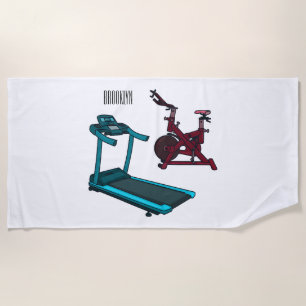 Toalla De Playa Ilustracion de personalizado de bicicletas de hila
