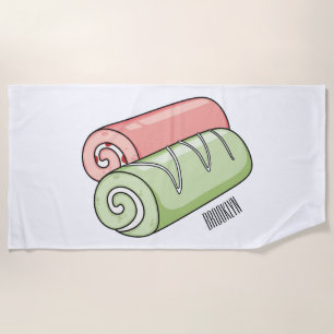 Toalla De Playa Ilustracion de personalizado de bollería y bollerí