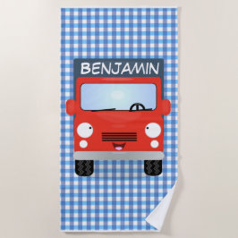 Toalla De Playa Ilustracion de personalizado de camión de reparto 