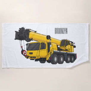Toalla De Playa Ilustracion de personalizado de camiones Crane