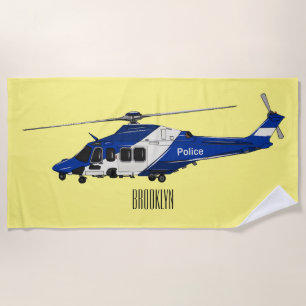 Toalla De Playa Ilustracion de personalizado de helicópteros de la