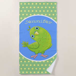 Toalla De Playa Ilustracion de personalizado de paracaídas verde l