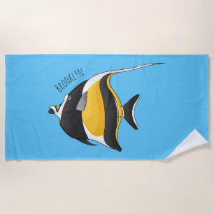 Toalla De Playa Ilustracion de personalizado de peces moro
