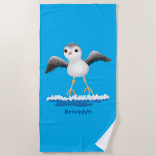 Toalla De Playa Ilustracion de personalizado de sandpier de bebé