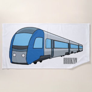 Toalla De Playa Ilustracion de personalizado de trenes eléctricos