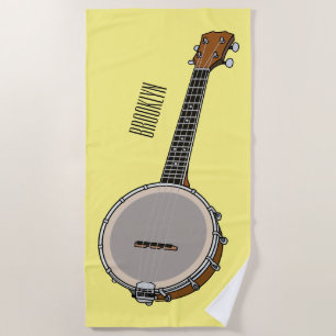 Toalla De Playa Ilustracion personalizado Banjo